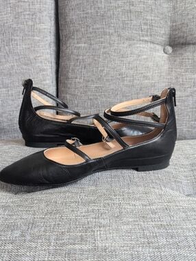 Formentini Strappy Leather Ballerina Flats Size 39 / 9